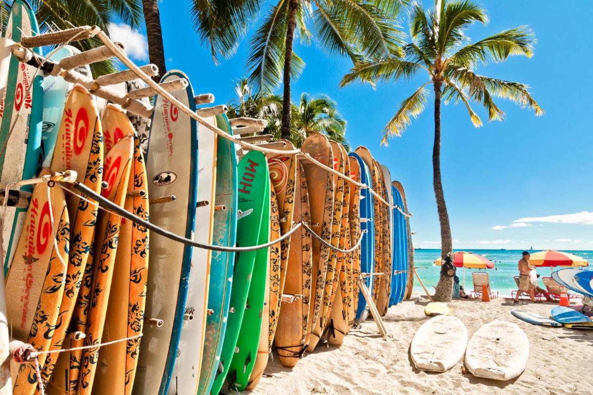 Renovated With City View At Aqua Palms Waikiki ホノルル エクステリア 写真