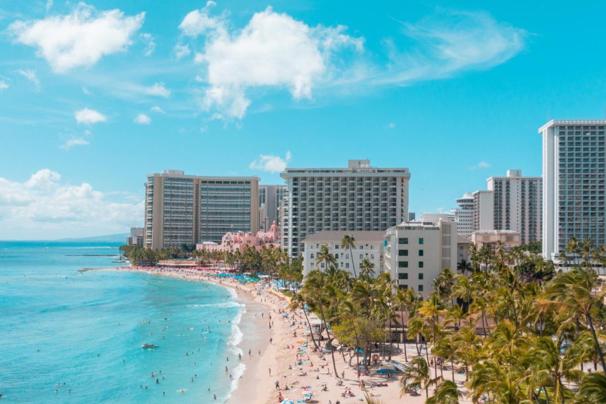 Renovated With City View At Aqua Palms Waikiki ホノルル エクステリア 写真